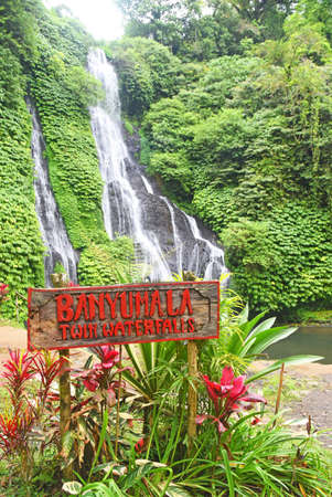Banyu Mala waterfall,at Buleleng regency of Bali,Indonesiaの写真素材