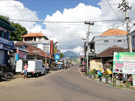 Buleleng,Bali,Indonesia - June  27,2022:View of one small village of "Bayuatis",at Buleleng regency of Bali,Indonesia during a day timeのeditorial素材