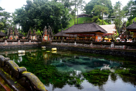 Bali,Indonesia - July 15,2022 : Tirta Empul Temple at Tampaksiring  village,Gianyar regency,Bali,Indonesiaのeditorial素材