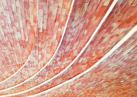 Stone wall background in close up during a day timeの写真素材