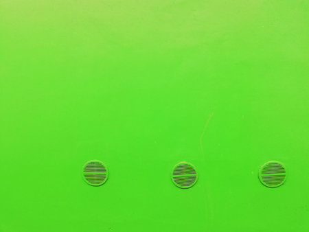 Green screen background in close up