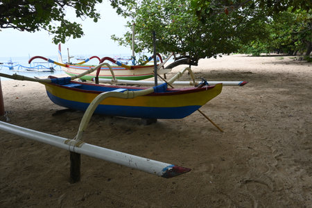 Sanur Beach at Badung regency of Bali and surrounding, during day timeの写真素材