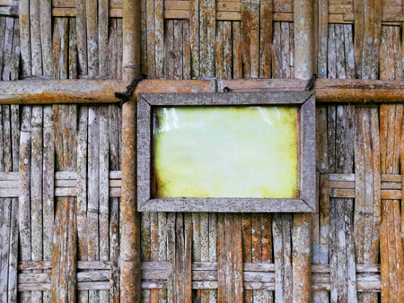 Traditional Balinese house architecture, with wooden and bamboos materialsの写真素材