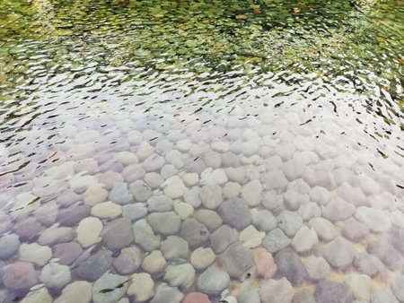 Natural stone in the water, as backgroundの写真素材