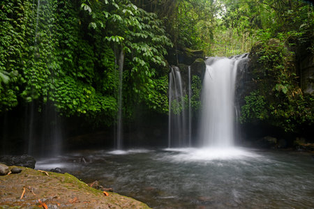 YEH HOO Waterfall, at Tabanan regency of Bali Indonesia, with stunning forest vibes