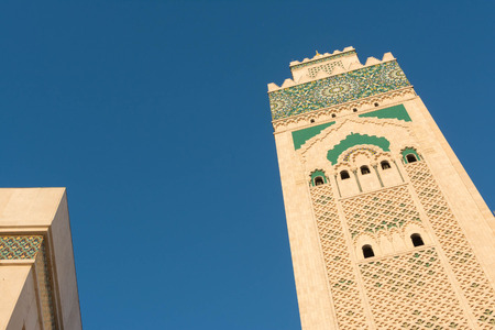 The Great Hassan II Mosque in Casablanca, Moroccoの写真素材