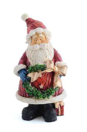 toy santa claus over white backgroundの写真素材