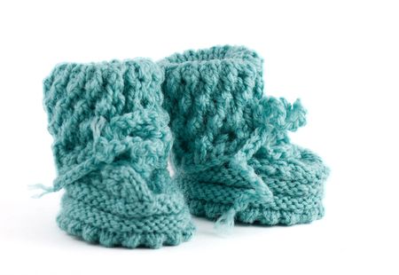 Hand made whool socks bootiesの写真素材