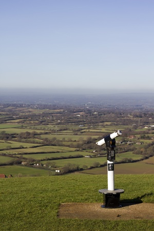 A lovely view accross the english country side from Devils Dyke, near Brighton in Sussex, UKの写真素材