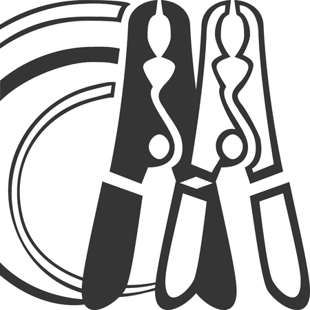 Jumper Cables - Emergency Battery Start. Electric Boost Power Clips Clamps for Car Truck and Vehicle. Roadside Assistance Help Service Sign for Repair and Mechanic. Electricity Charge Wire. Negative and Positive Leads for Transportation Safety Precautionのイラスト素材