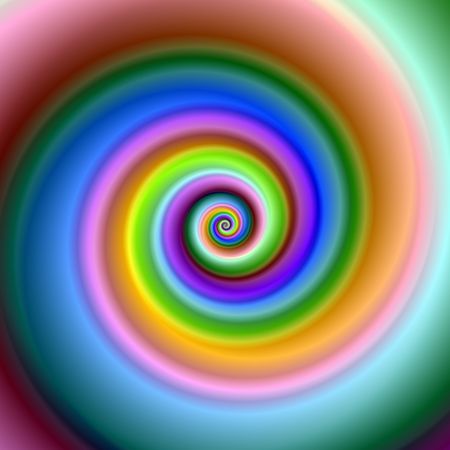 Bright colorful fractal swirl image.