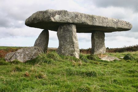 Lanyon quoit burial chamber. ancient monument cornwall ukの写真素材