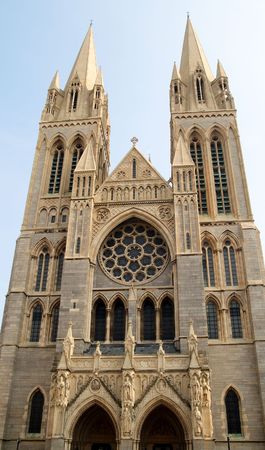 The Front Of Truro Cathedral Cornwall Ukの写真素材