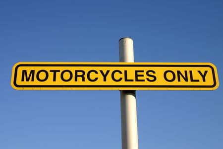 Motorcycles only sign.の写真素材