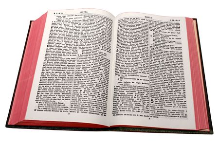 The Gospel of Matthew, from a Bible in the Hausa language.の写真素材