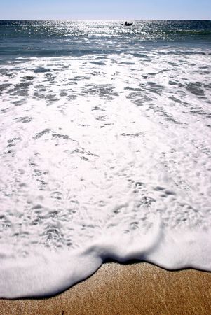 Sun glistening on the sea, Praa Sands, Cornwall.