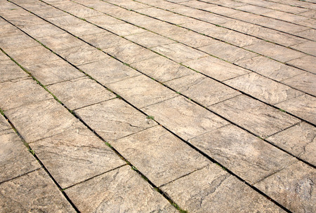 Patio paving slabs close up.