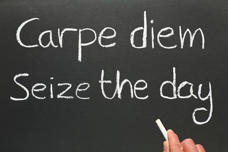 Carpe diem, Latin for seize the day, a famous phrase.の写真素材