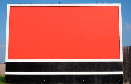 Big red roadside billboard ready for text.の写真素材