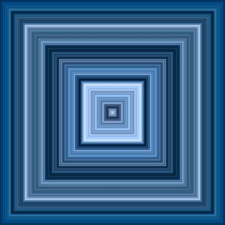 Infinite decreasing blue squares effect abstract background.の写真素材