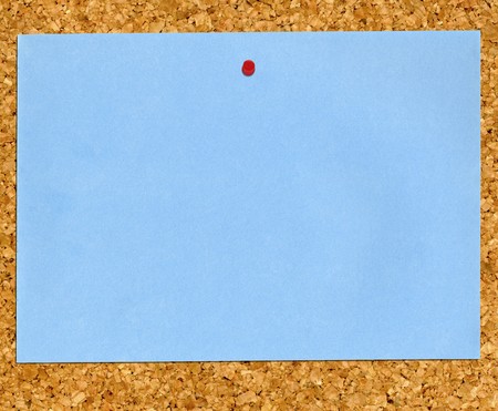 Paper on cork board.の写真素材