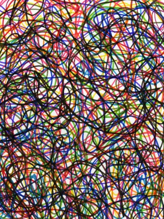 Felt tip pen colorful scribbles abstract pattern.の写真素材