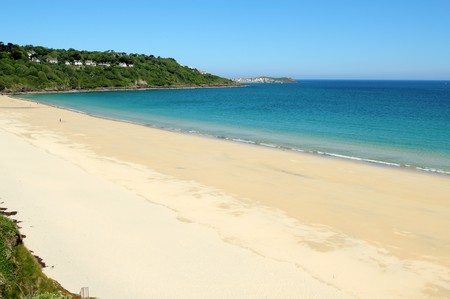 Carbis bay beach in Cornwall UK.の写真素材