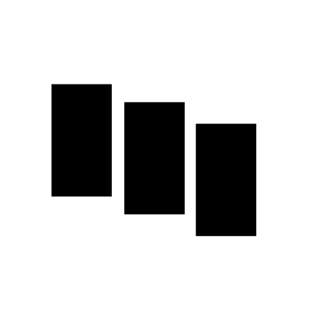 A three square vector illustration on plain backgroundのイラスト素材