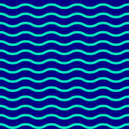 Geometric texture, seamless pattern. Blue and azure waves. Pattern for wrapping paper. Fabric or textile pattern.のイラスト素材