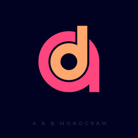 A and D monogram. Letter D into letter A. Logo can be used for music, business, clothes, sport and technology.のイラスト素材