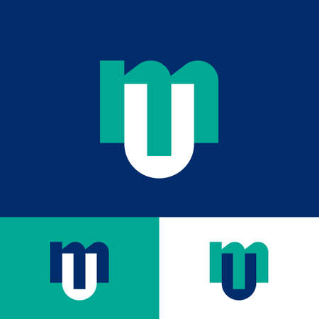 M and U letters. Abstract M, U monogram. Logo can used for business, web, medicine, clinic, or organic market.のイラスト素材
