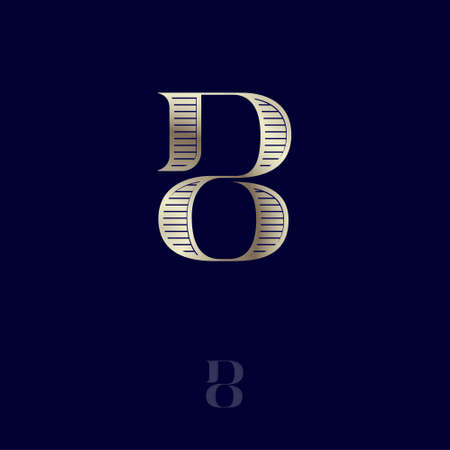 D and O monogram. D, O logo from combined letters. Premium emblem for beauty or jewelry brand.のイラスト素材