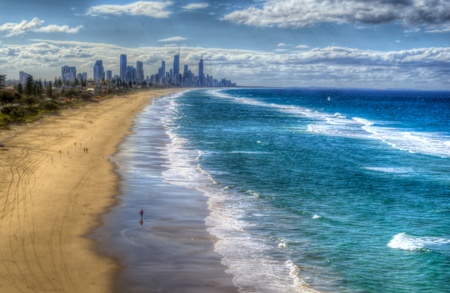 Beach looking toward Surfers paradise