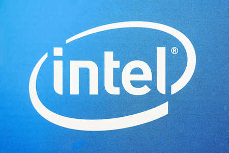 The logo of Intel Corporationのeditorial素材