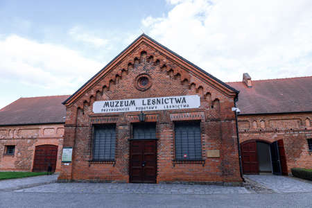 Goluchow, Poland - the Museum of Forestry ("Muzeum Lesnictwa") building in a park near the Goluchow Castleのeditorial素材