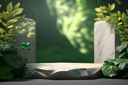 Natural background for placing the product. Stone floor.の素材