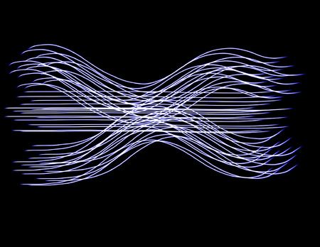 Abstract Wavy Neon Linesのイラスト素材