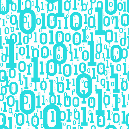 Seamless pattern with abstract binary code, digital matrix backgroundのイラスト素材