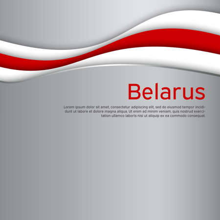 Abstract waving new flag of belarus.のイラスト素材