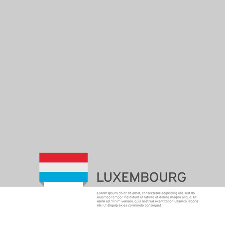 Luxembourg flag background. State patriotic luxembourgish banner, cover. Document template, luxembourg flag on white background. National poster Business booklet. Vector illustration, simple designのイラスト素材