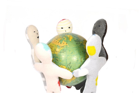 People around the world holding hand togetherの写真素材