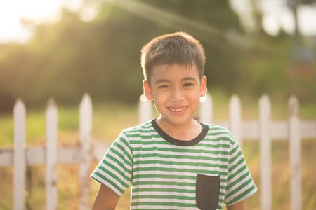 Portriat of little boy outdoor