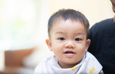 Portrait of sibling boy with happy faceの写真素材