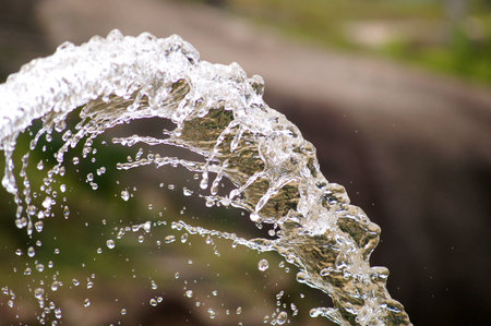 Water splash in the garden