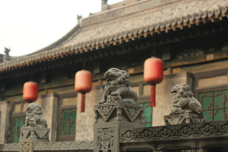 Close up view of a Chinese sculptureのeditorial素材