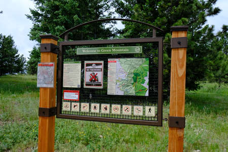 welcome to Green Mountain signのeditorial素材