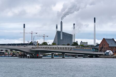 Copenhagen, Denmark - July 24, 2017: New eco friendly power station  Amager Bakke (Amager Hill) in Copenhagen.のeditorial素材