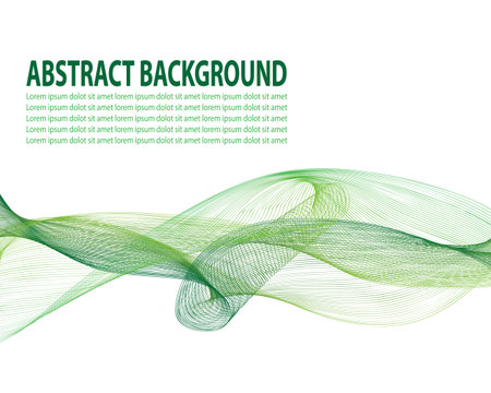 Fluid poster cover with modern green color. White green abstract geometrical template with blend shapes.のイラスト素材