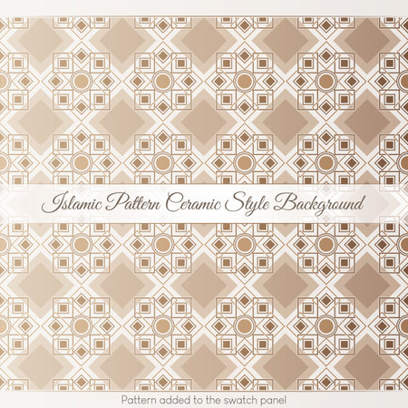 Islamic Pattern Ceramic Style Backgroundのイラスト素材