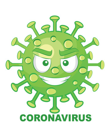 COVID-19 on white background. World Health Organization WHO introduced new official name for Coronavirus disease named COVID-19のイラスト素材